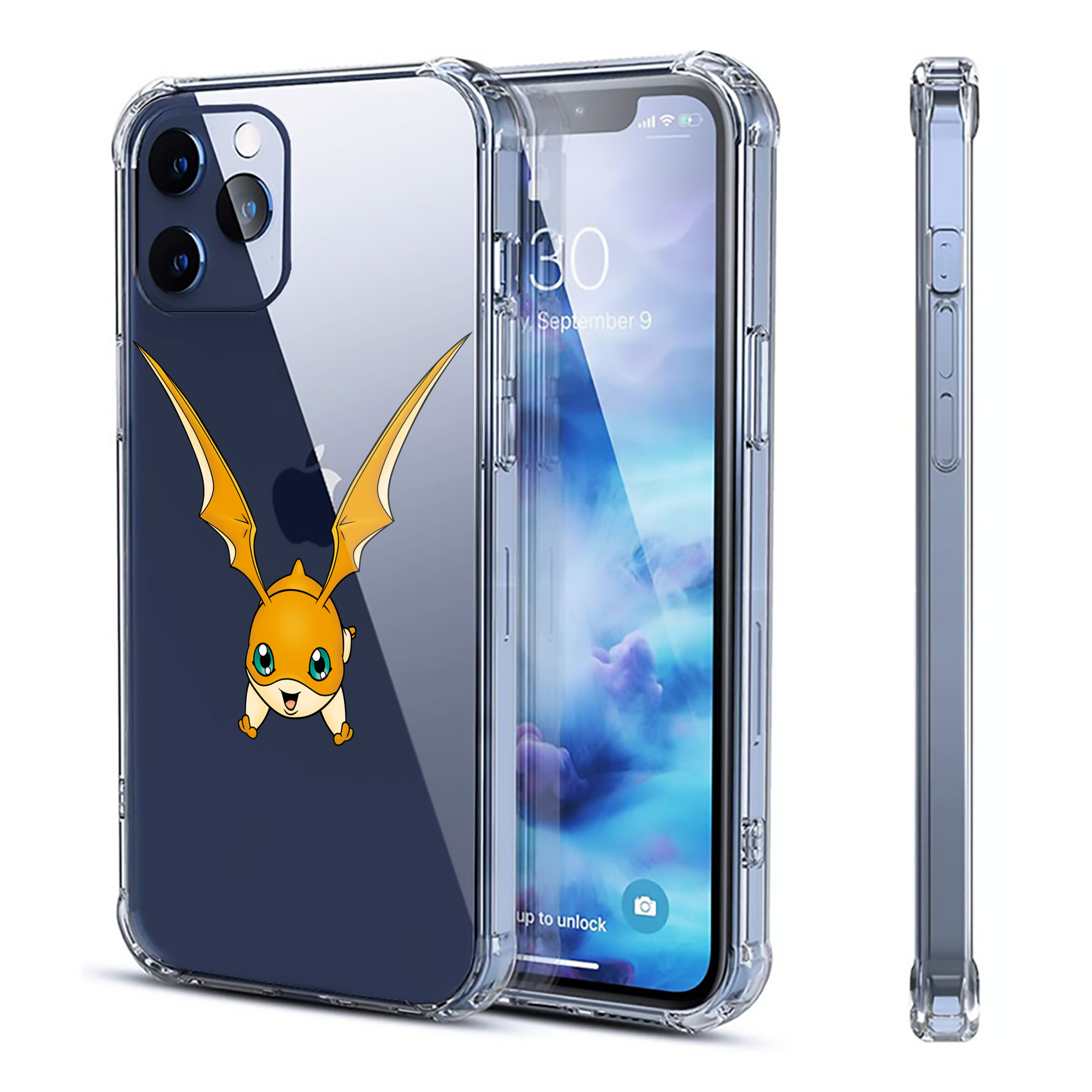 （画像用） Digimon デジタルモンスター/デジモン 【iPhone 12シリーズ対応】透明スマホケース（クリアソフトケース）